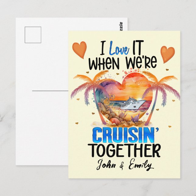 Ich Liebe es, wenn wir Cruisin' Together Cruise si Postkarte (Vorne/Hinten)