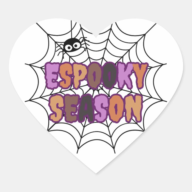 Ich Liebe Espooky Season Spaß Halloween Herz-Aufkleber (Vorderseite)
