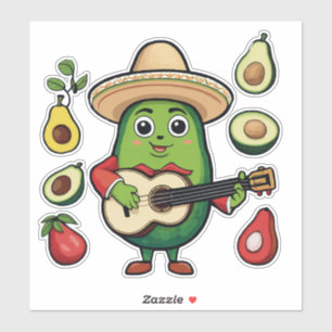 Ich Liebe esse Avocado Aufkleber