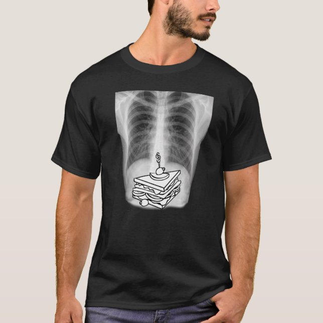 Ich Liebe esse Sandwiches X Ray beweist es T-Shirt (Vorderseite)