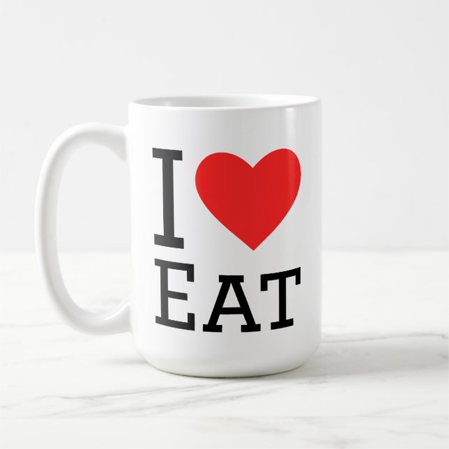 Ich liebe essen kaffeetasse (Links)