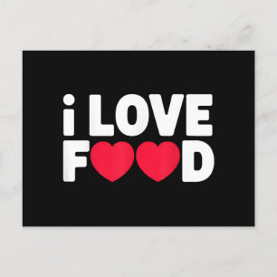 Ich liebe Essen Lustiges Foodie-Geschenk für Männe Feiertagspostkarte