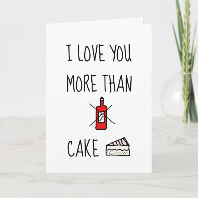 ICH LIEBE EUCH MEHR ALS, Funny Valentine's Day Car Karte (Vorderseite)