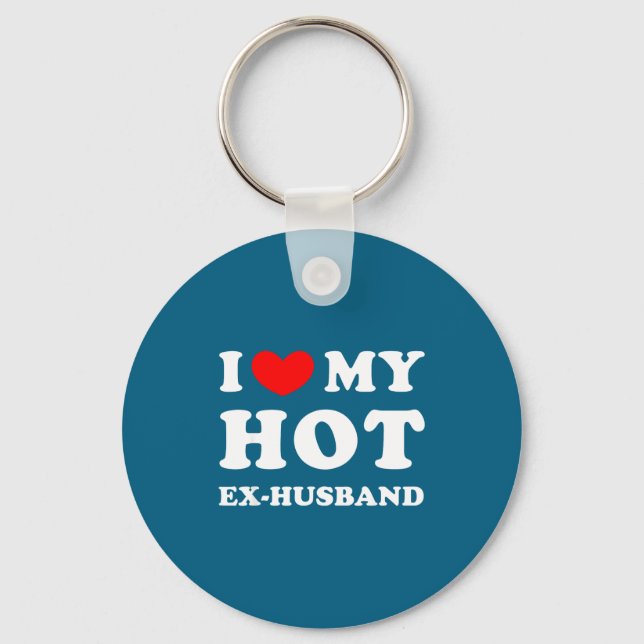 Ich liebe Ex-Mann Herz Ex-Mann Schlüsselanhänger (Vorderseite)
