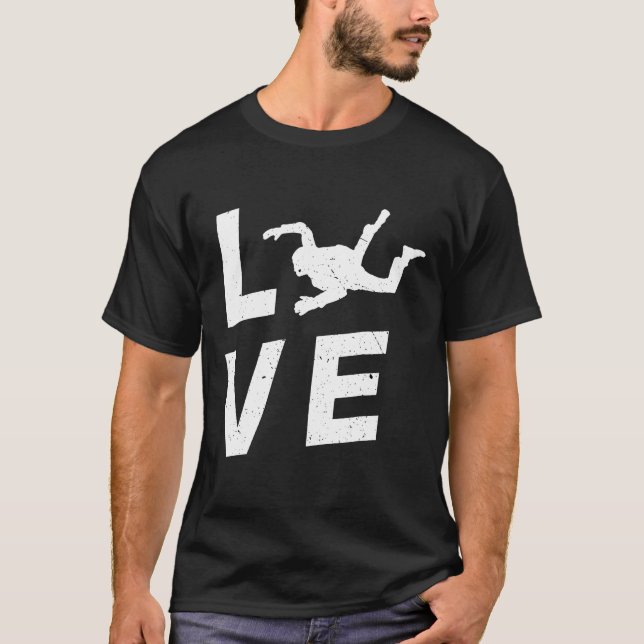 Ich liebe Fallschirmspringen Shirt (Vorderseite)
