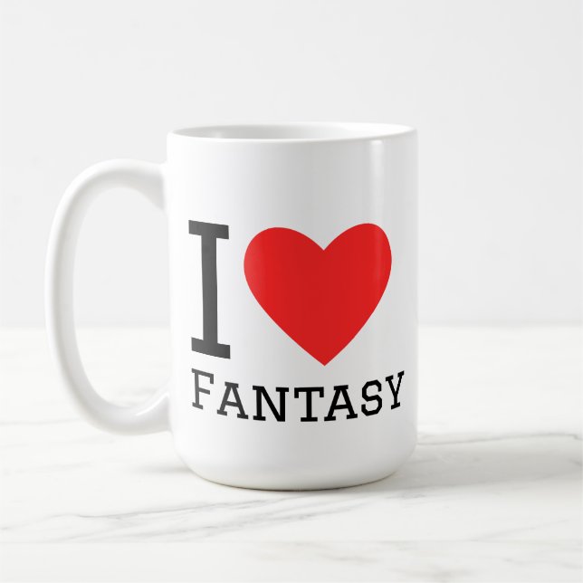 Ich liebe Fantasy Kaffeetasse (Links)