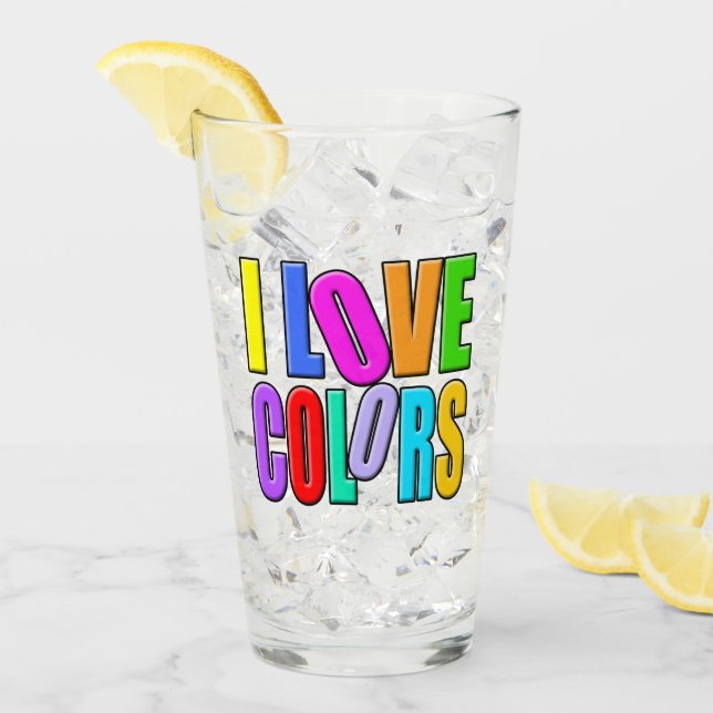 Ich liebe Farben Glas (Vorderseite Ice)
