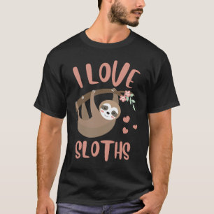 Ich liebe Faultiere Süßes Tier Retro Faultier T-Shirt