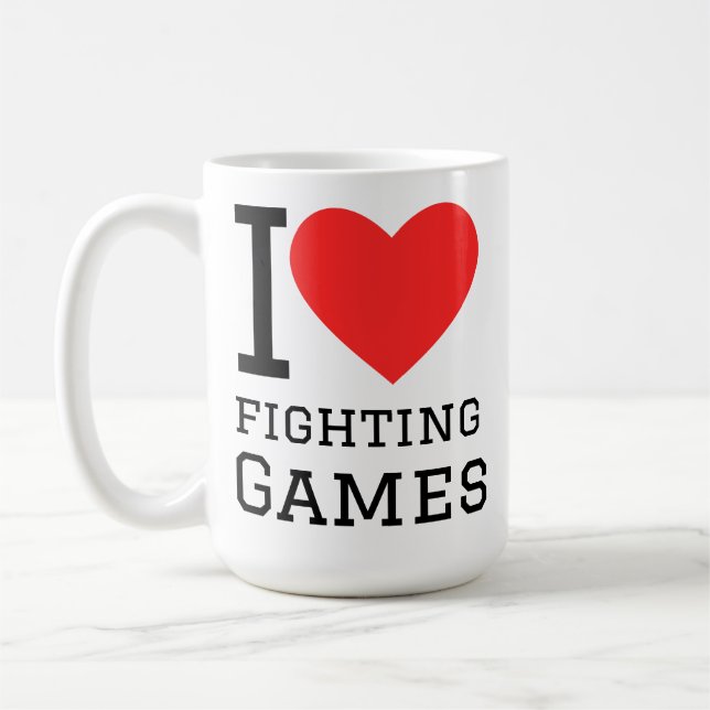 Ich liebe Fighting Games Kaffeetasse (Links)