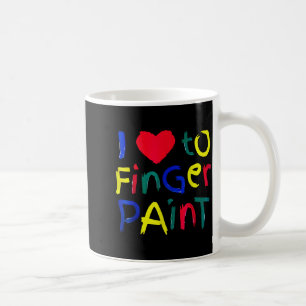 Ich liebe Fingerfarbe ich male süßes Paar va Kaffeetasse