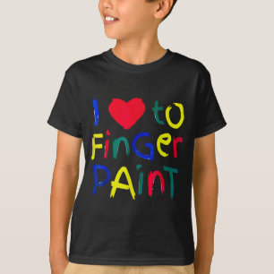 Ich liebe Fingerfarbe ich male süßes Paar va T-Shirt