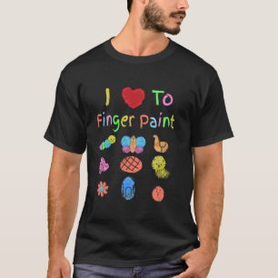 Ich liebe Fingerfarbe Shirt passende Shirts Frauen