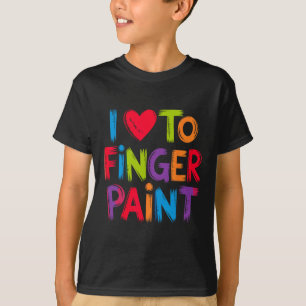 Ich liebe Fingerfarben Ich bin ein lustiges Paar V T-Shirt