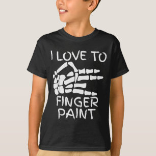 Ich liebe Fingerfarben Ich male Skeletthände HAL T-Shirt
