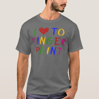 Ich liebe Fingerfarben, ich male süße Paare zum Va T-Shirt