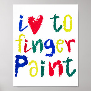 Ich liebe Fingerfarben - Lustiges Paar Poster