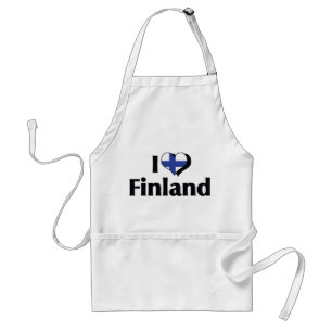 Ich liebe Finnland-Flagge Schürze