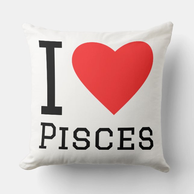 Ich liebe Fische Kissen (Vorderseite)