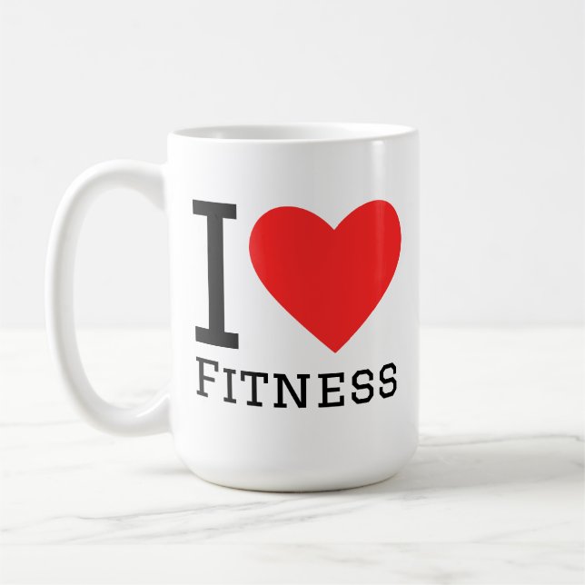 Ich liebe Fitness Kaffeetasse (Links)