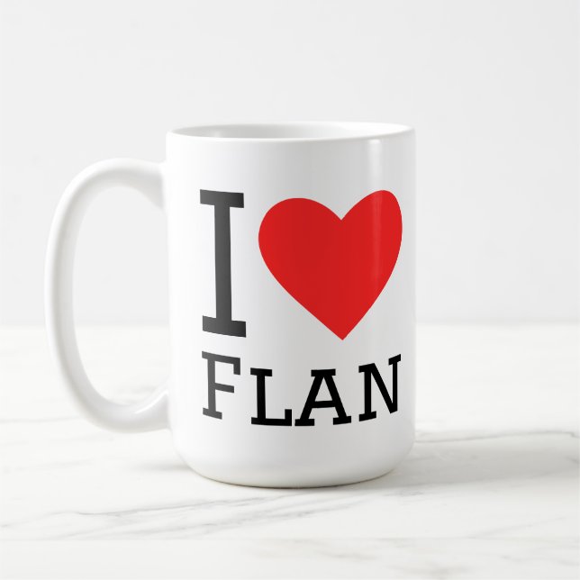 Ich liebe Flan Kaffeetasse (Links)