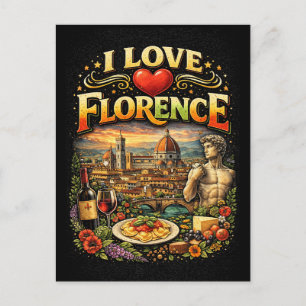 Ich liebe Florenz Postkarte