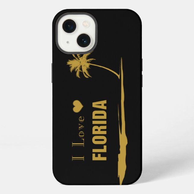 Ich liebe Florida Gold iPhone Hülle (Rückseite)