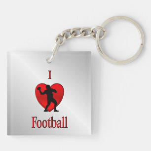 Ich liebe Football Schlüsselanhänger