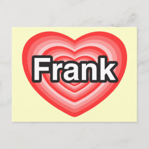 Ich Liebe Frank. Ich Liebe dir Frank. Herz Postkarte