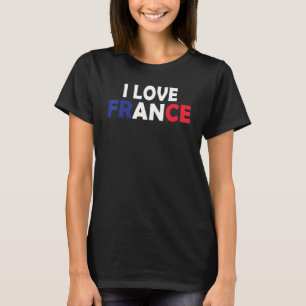 Ich Liebe Frankreich stolz auf Französisch Flagge T-Shirt