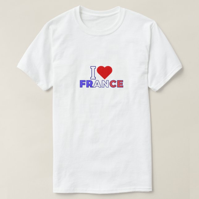 Ich liebe Frankreich T-Shirt (Design vorne)