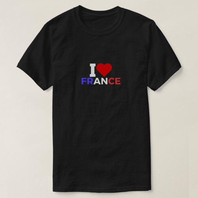 Ich liebe Frankreich T-Shirt (Design vorne)