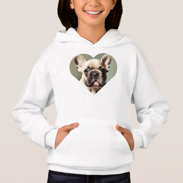 ICH LIEBE FRANZÖSISCH BULLDOGS! EIN FRANZÖSISCHER  HOODIE (Vorderseite)