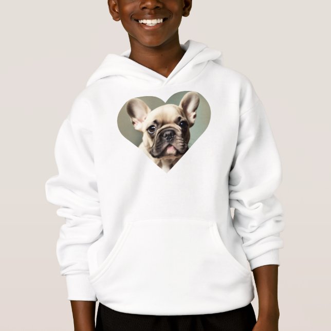 ICH LIEBE FRANZÖSISCH BULLDOGS! EIN FRANZÖSISCHER  HOODIE (Vorderseite)