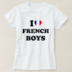 Ich liebe französische Jungen T-Shirt