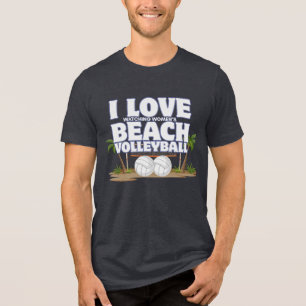 Ich liebe (Frauen-)Beachvolleyball Tri-Blend Shirt