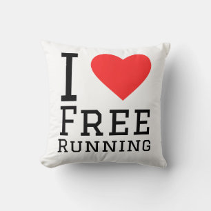 Ich liebe Free Running Kissen