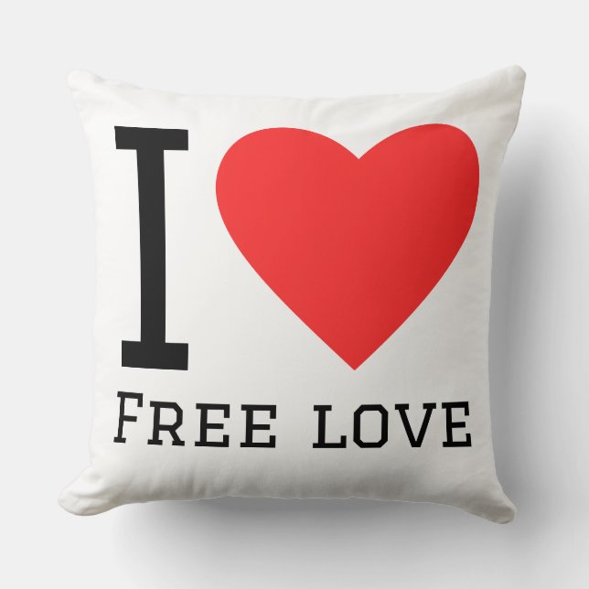 Ich liebe freie Liebe Kissen (Vorderseite)