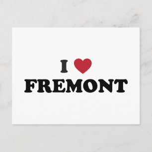 Ich liebe Fremont Kalifornien Postkarte