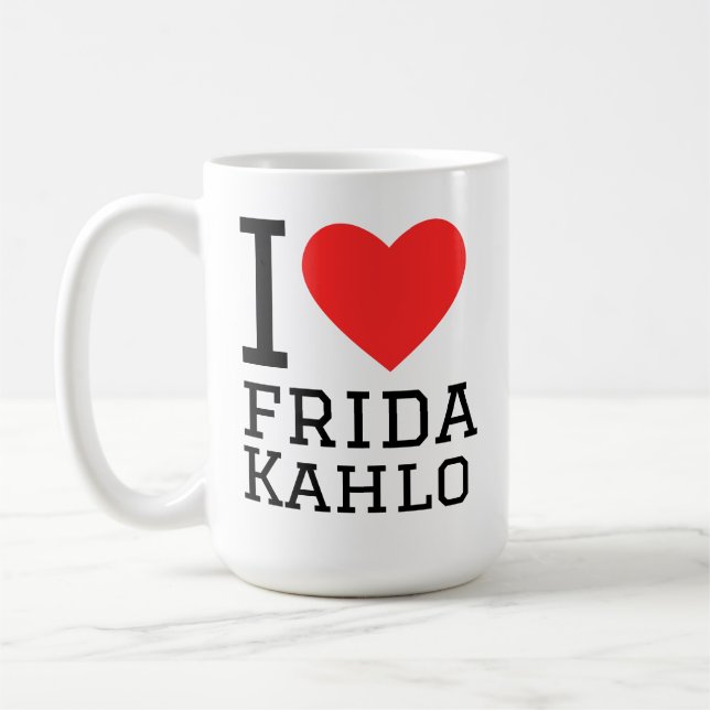 Ich liebe Frida Kahlo Kaffeetasse (Links)