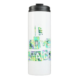 Ich liebe Frieden Schönes Kunstwerk Textdesign Thermosbecher