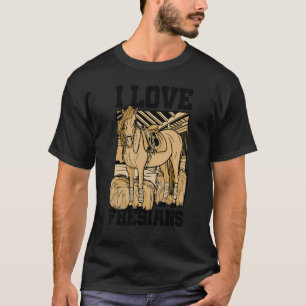 Ich liebe Friesen Reitsport Pferdeliebhaber Pferde T-Shirt