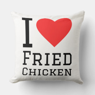 Ich liebe frittiertes Hühnchen Kissen