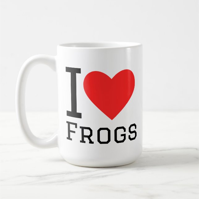 Ich liebe Frösche Kaffeetasse (Links)