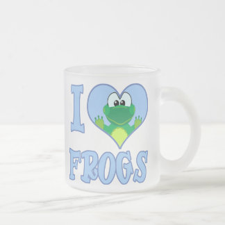 Ich liebe Frösche Mattglastasse