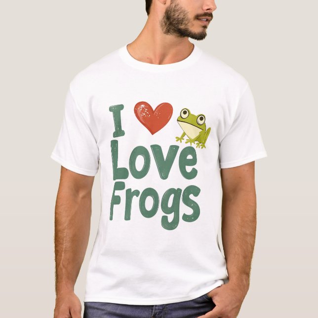 Ich liebe Frösche  T-Shirt (Vorderseite)