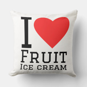 Ich liebe Frucht-Eiscreme Kissen