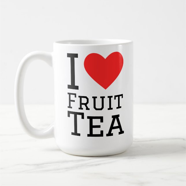 Ich liebe Früchte-Tee  Kaffeetasse (Links)