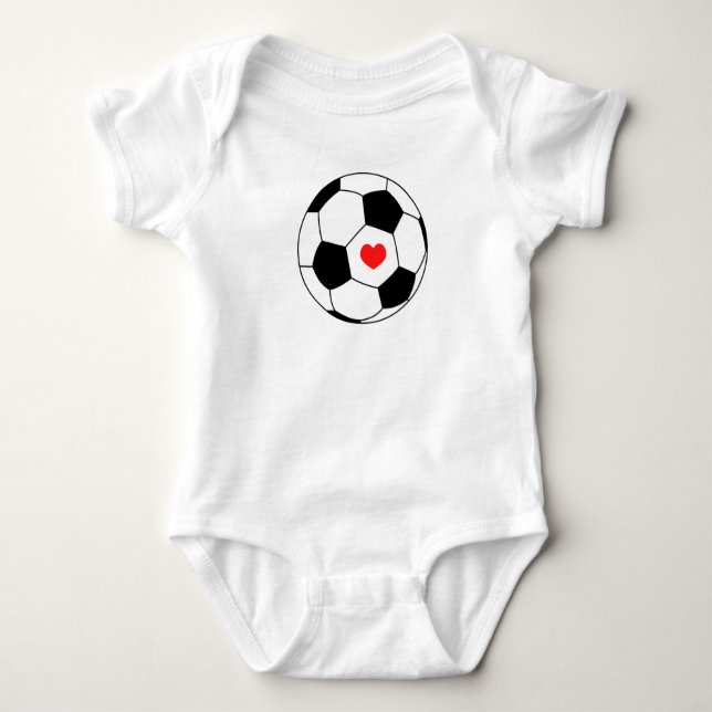Ich Liebe Fußball! Baby Strampler (Vorderseite)