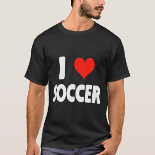Ich liebe Fußball Herz Fußball Fußballfeld Spielfe T-Shirt
