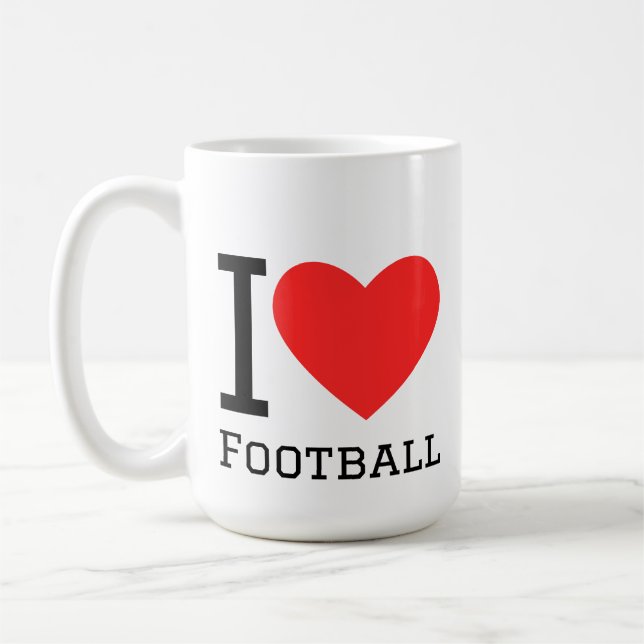 Ich liebe Fußball Kaffeetasse (Links)